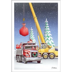 Crane Lifts Santa's Sacks