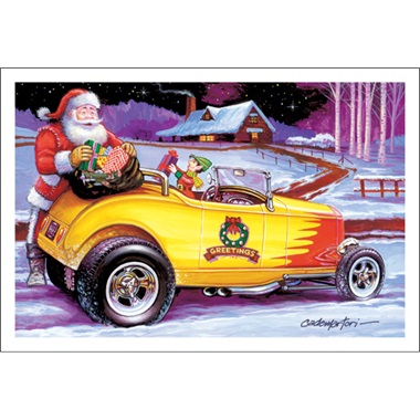 Santa's Greeting Street Rod Roadster