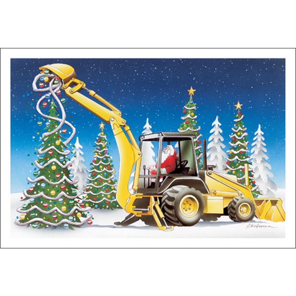 Backhoe Tree Decorations