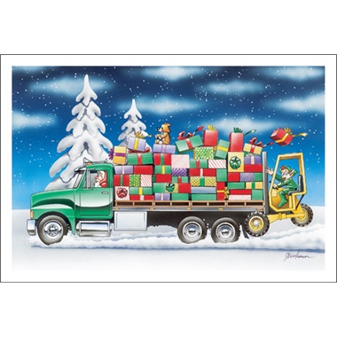 Green Truck And Forklift - Paul Oxman Publishing