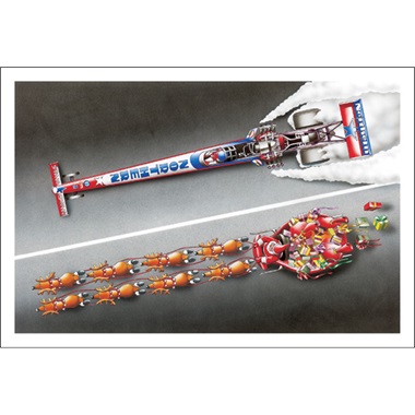 Santa's Sleigh Duels Top Fuel Dragster