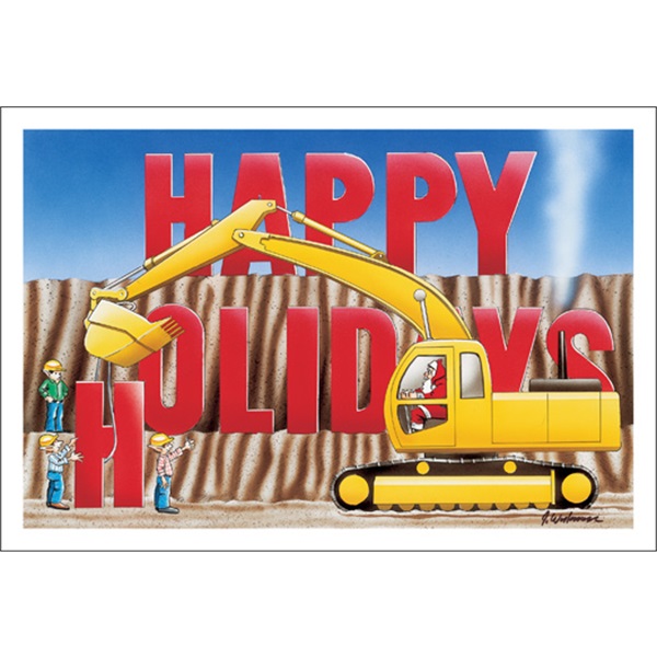 Happy Holidays Excavator