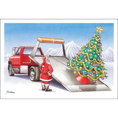 Flat Bed Tow Truck Tree - Paul Oxman Publishing