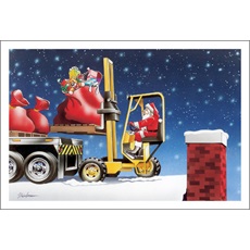 Santa On A Forklift