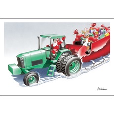 Tractor Pulls Sleigh