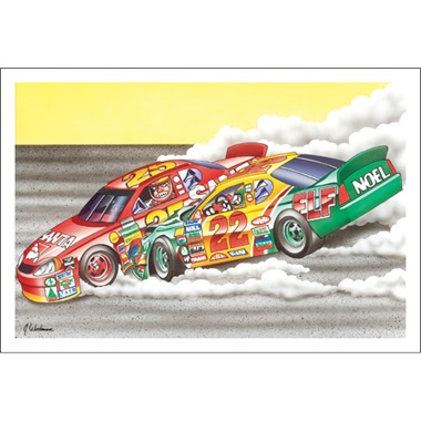 Elves T-Bone Santa's Stock Car