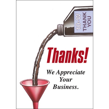 Thanks! We Appreciate Your Business