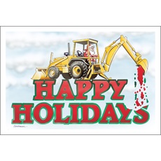 Happy Holidays Backhoe