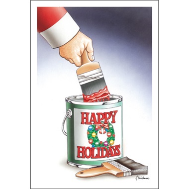 Happy Holidays Paint Can