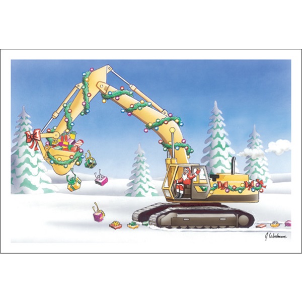 Santa The Excavator Driver