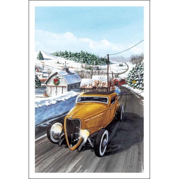 Street Rod Driving Under Power Line