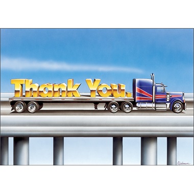 Flatbed Haul Thank You Card